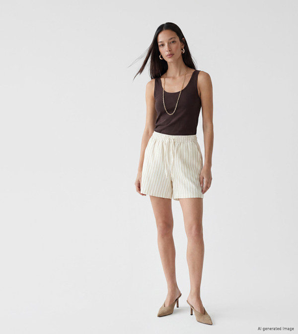 LC Waikiki Shorts - Cream Casual Shorts