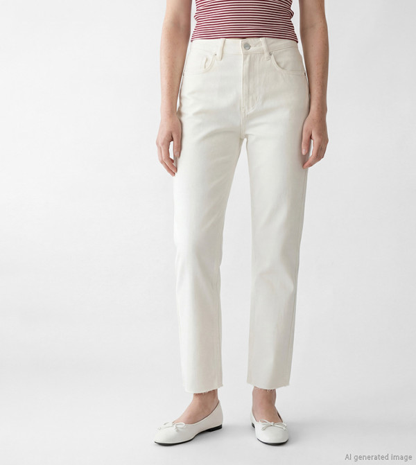 LC Waikiki Bootcut Jeans - White Bootcut Jeans