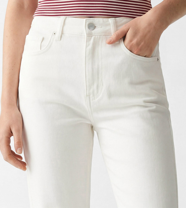 LC Waikiki Bootcut Jeans - White Bootcut Jeans