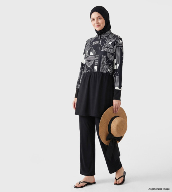 LC Waikiki  Swimwear - BLACK Hijab Swimsuit