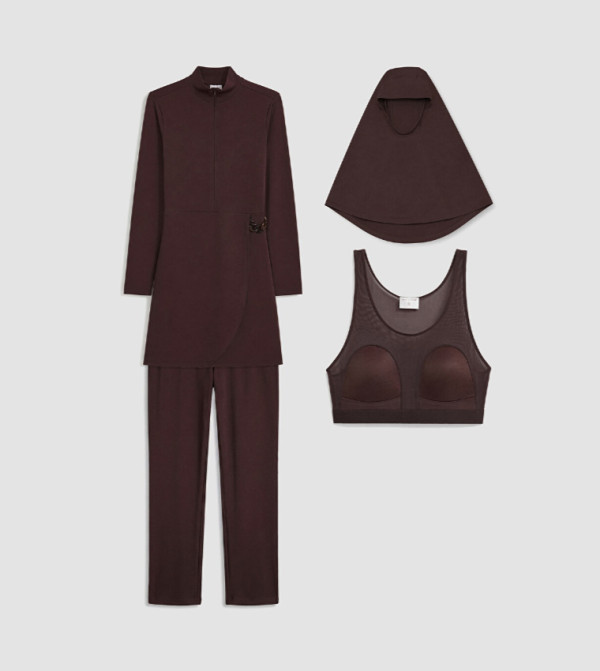 LC Waikiki  Swimwear - Brown Hijab Swimsuit