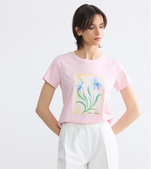 اٍل سي واي كيكي  تيشيرتات  كم قصير  - وردي Short Sleeve T-Shirts