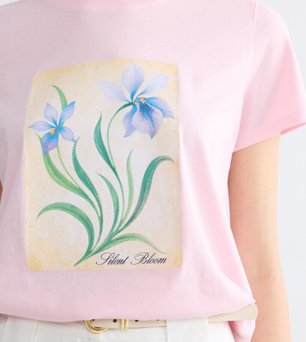 اٍل سي واي كيكي  تيشيرتات  كم قصير  - وردي Short Sleeve T-Shirts