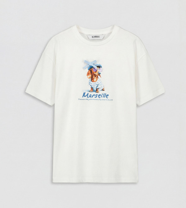 LC Waikiki built-for-play-k - Off White T-Shirts