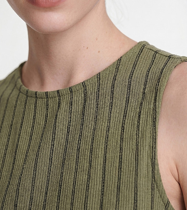 اٍل سي واي كيكي  توبات بلا أكمام  - أخضر Sleeveless Tops