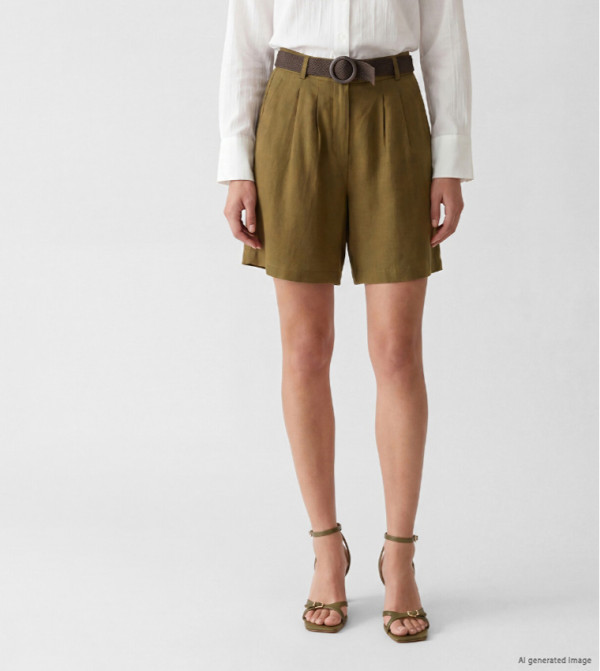 LC Waikiki  Shorts - Green Casual Shorts