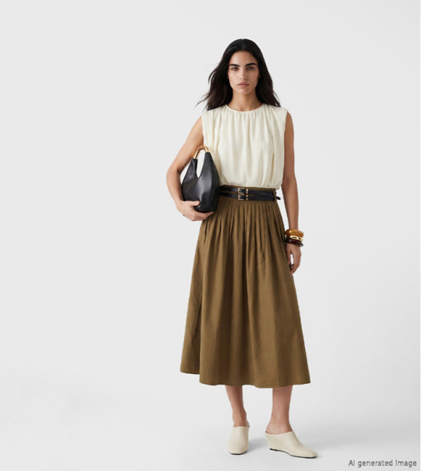 اٍل سي واي كيكي  توبات بلا أكمام  - بيج Sleeveless Tops