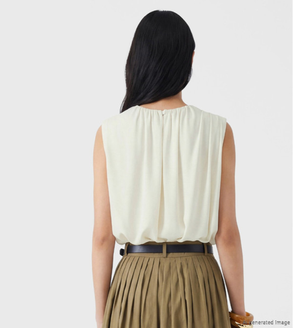 اٍل سي واي كيكي  توبات بلا أكمام  - بيج Sleeveless Tops