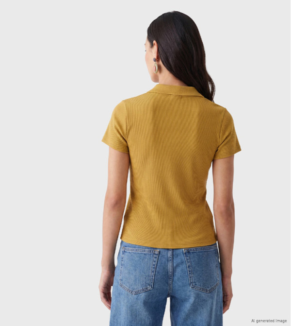 LC Waikiki  Polo T-Shirts - Yellow Polo T-shirts