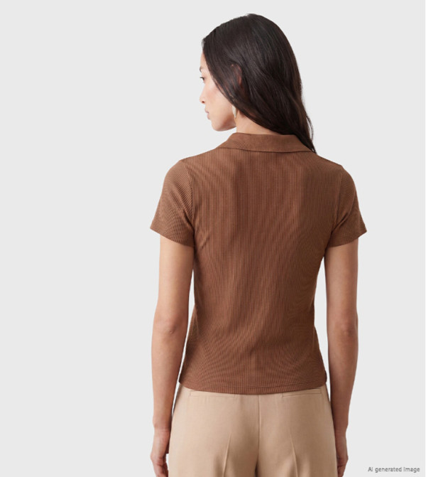 LC Waikiki  Polo T-Shirts - Brown Polo T-shirts