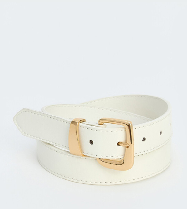 اٍل سي واي كيكي  أحزمة - أبيض Non Leather Belts