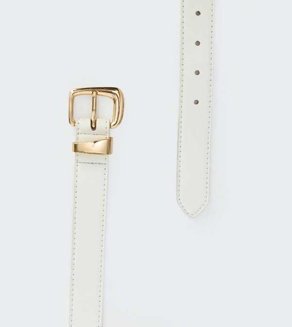 اٍل سي واي كيكي  أحزمة - أبيض Non Leather Belts