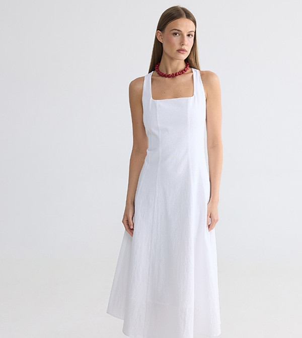 LC Waikiki  Midi Dresses - White Midi Dresses