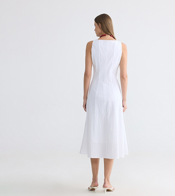 LC Waikiki  Midi Dresses - White Midi Dresses