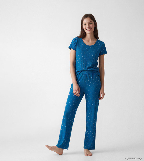 LC Waikiki  Pyjama Set - Dark Blue Pyjama Set