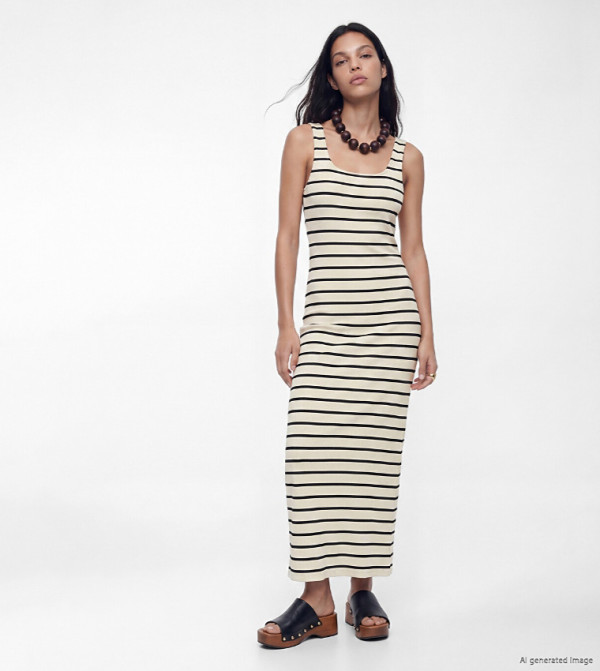 اٍل سي واي كيكي  فساتين ماكسي  - كريمي  Maxi Dresses