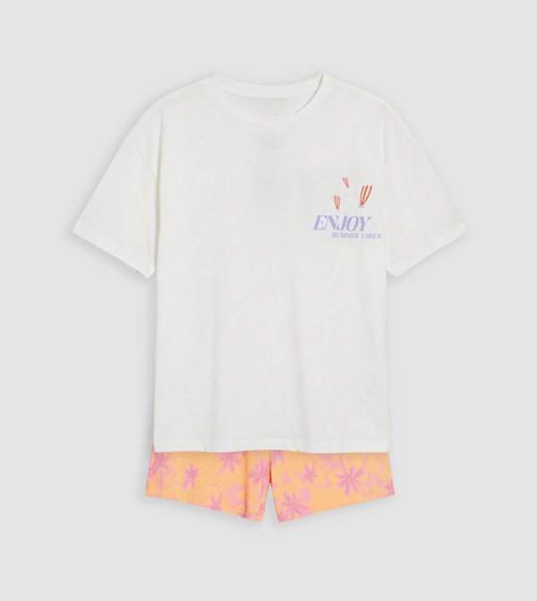LC Waikiki  Sets - White Top & Shorts