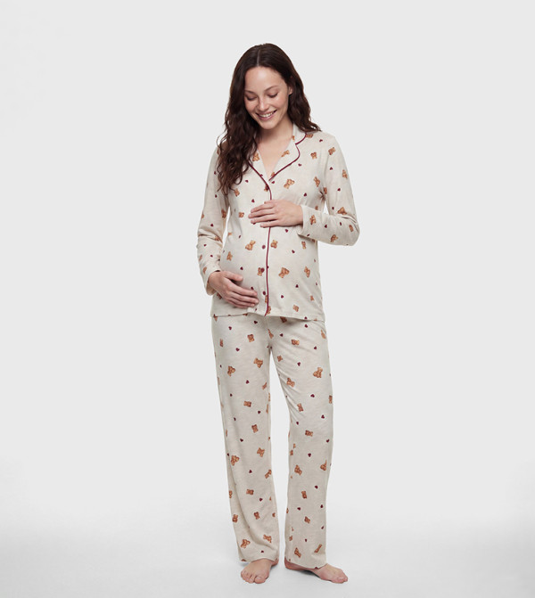 LC Waikiki  Maternity Clothing - Beige Sleep wear