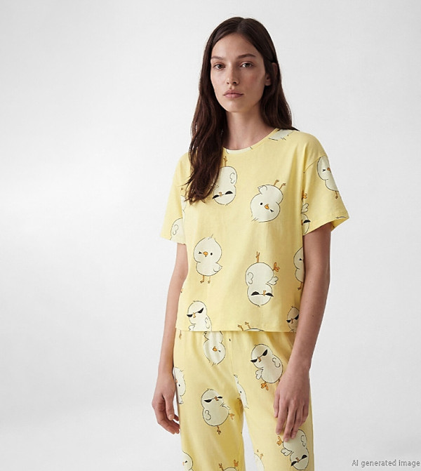 اٍل سي واي كيكي أطقم بيجاما - أصفر Pyjama Set