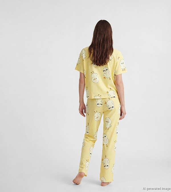 اٍل سي واي كيكي أطقم بيجاما - أصفر Pyjama Set