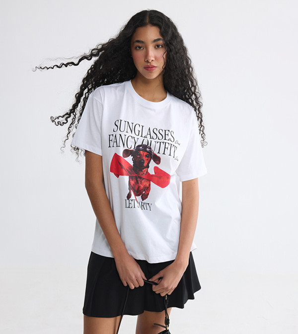 اٍل سي واي كيكي  micro-checks - أبيض Short Sleeve T-Shirts