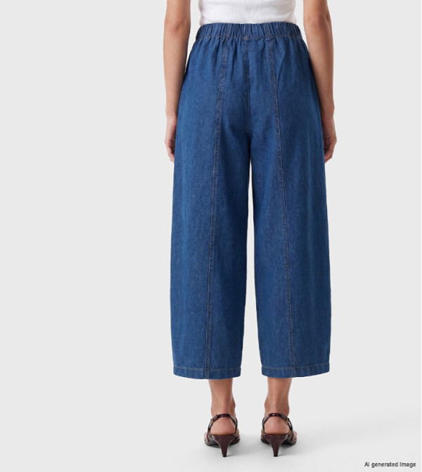 اٍل سي واي كيكي  ساق واسعة - نيلي  Wide Leg Jeans