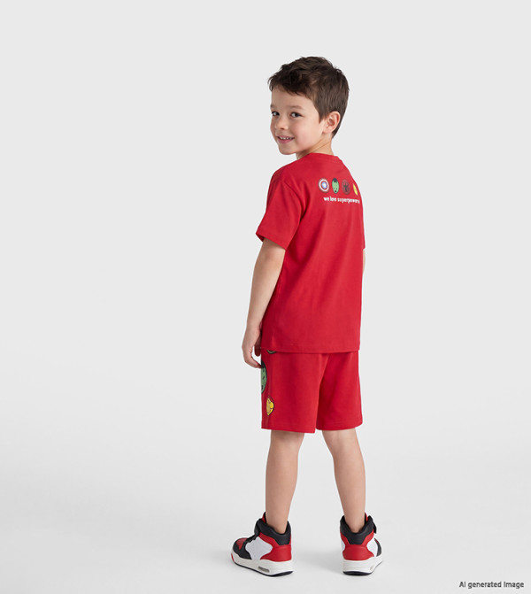 LC Waikiki  marvel - Red T-shirts & Bottoms