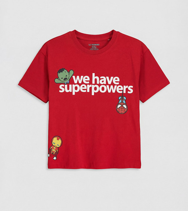 LC Waikiki  marvel - Red T-shirts & Bottoms
