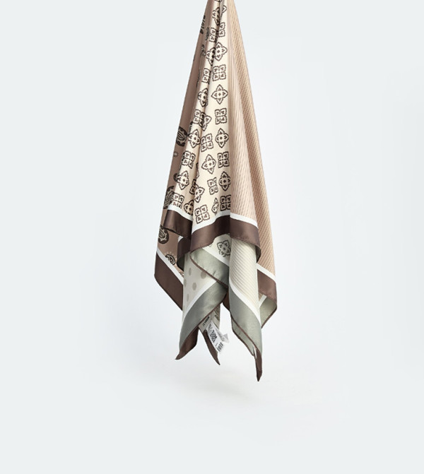 LC Waikiki Silk Scarves - Beige Silk Scarves