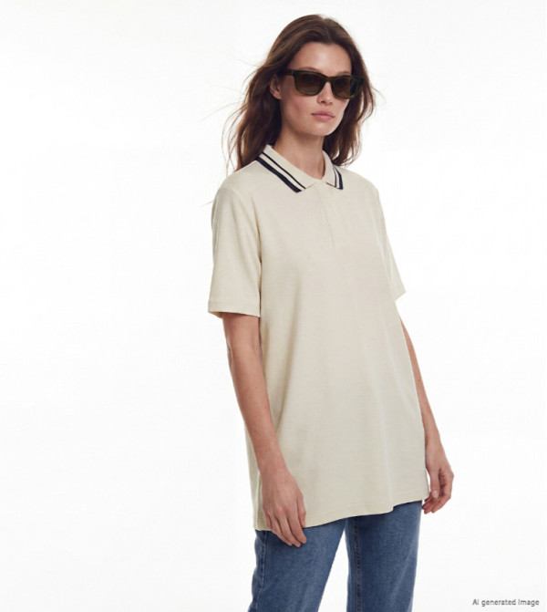 LC Waikiki  T-Shirts - Beige Polo T-shirts