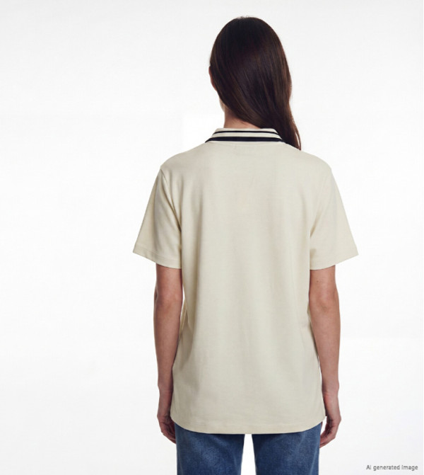 LC Waikiki  T-Shirts - Beige Polo T-shirts