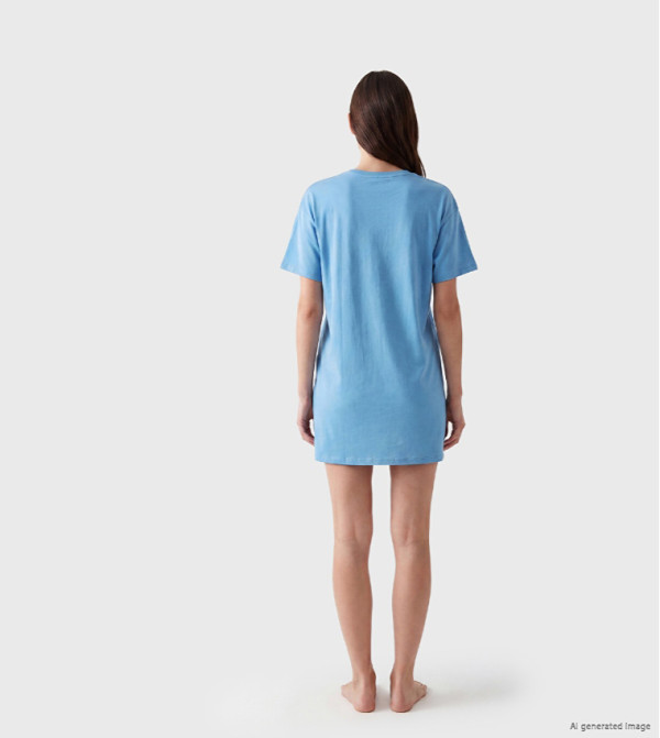 LC Waikiki  Night Dress & Gowns - Blue Night Dress & Gowns