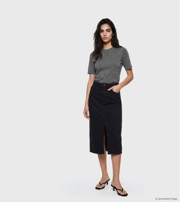 LC Waikiki  T-Shirts - Grey Short Sleeve T-Shirts