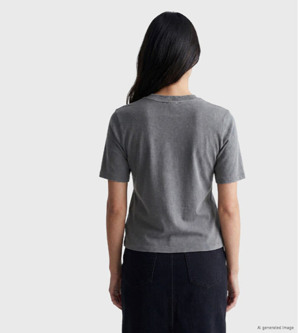 LC Waikiki  T-Shirts - Grey Short Sleeve T-Shirts