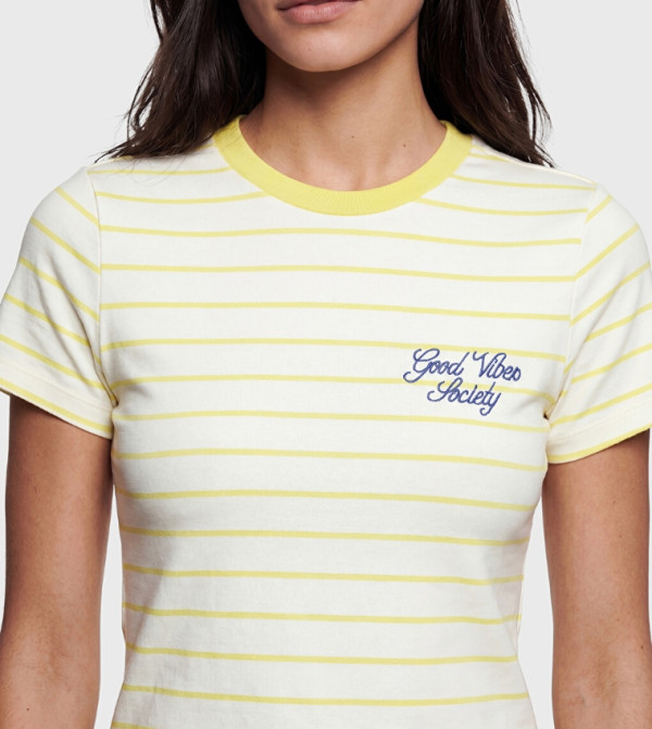 اٍل سي واي كيكي  تيشيرتات كاجوال - أصفر Short Sleeve T-Shirts