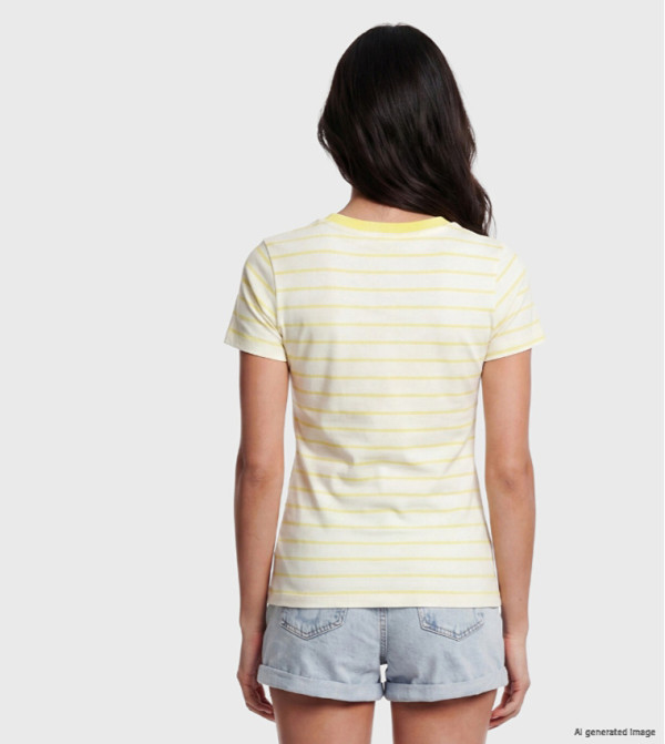 اٍل سي واي كيكي  تيشيرتات كاجوال - أصفر Short Sleeve T-Shirts