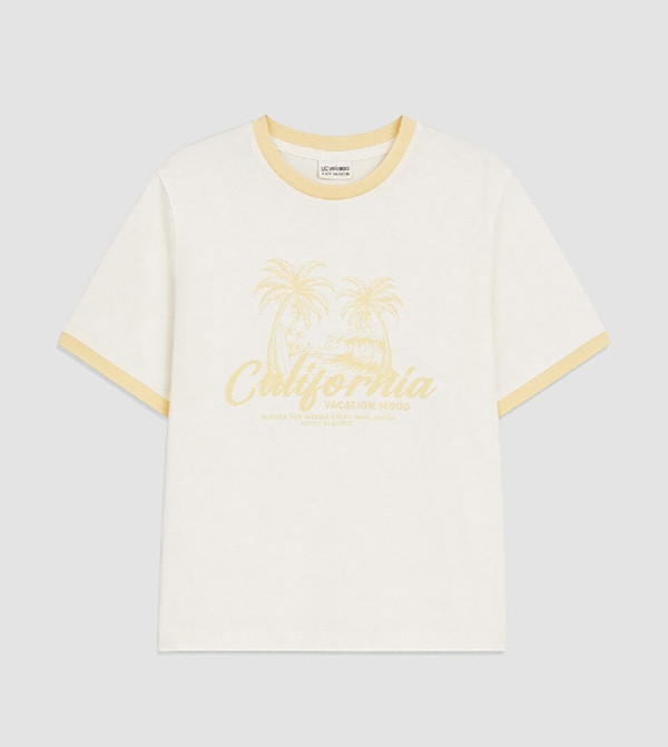 LC Waikiki  Sets - Cream T-shirts & Bottoms
