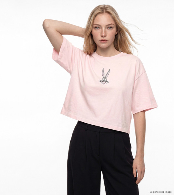 اٍل سي واي كيكي  تيشيرتات - وردي Short Sleeve T-Shirts