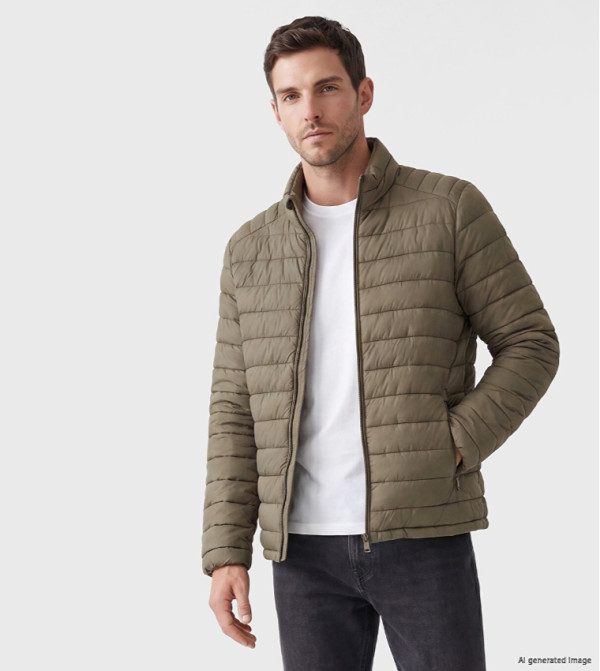 LC Waikiki Puffer Jackets - Khaki Puffer Jackets