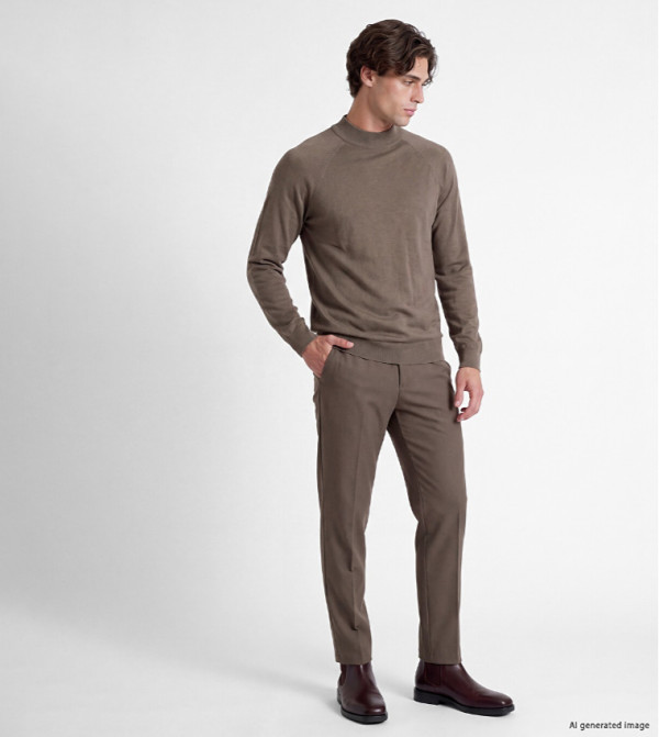 LC Waikiki  Turtle Neck Sweaters - Brown Turtle neck Sweaters
