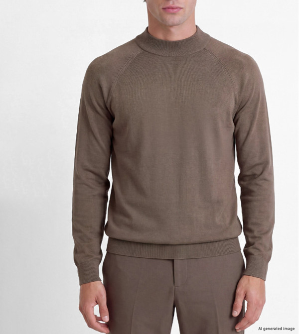 LC Waikiki  Turtle Neck Sweaters - Brown Turtle neck Sweaters