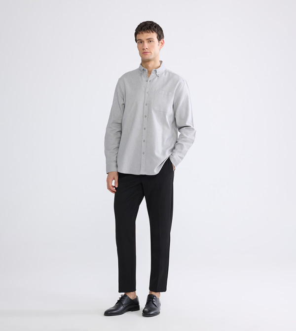 اٍل سي واي كيكي قمصان - رمادي Long Sleeves