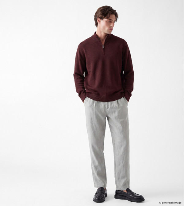 اٍل سي واي كيكي سترات بياقة السلحفاة - بورغندي Turtle neck Sweaters