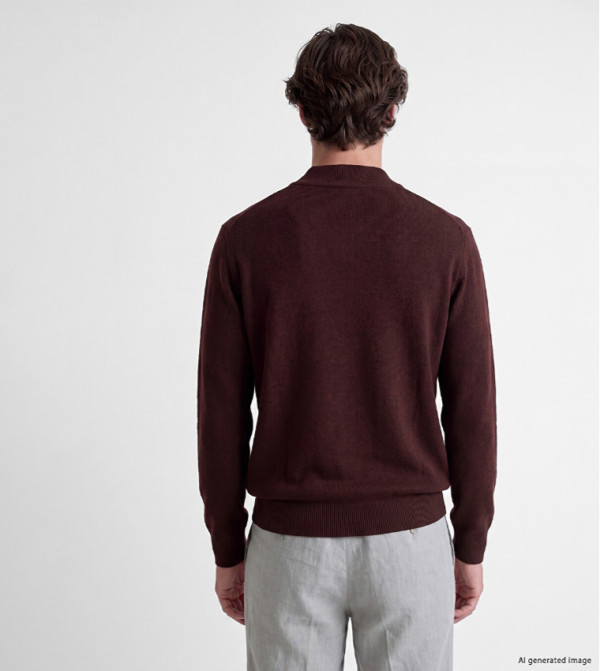 اٍل سي واي كيكي سترات بياقة السلحفاة - بورغندي Turtle neck Sweaters