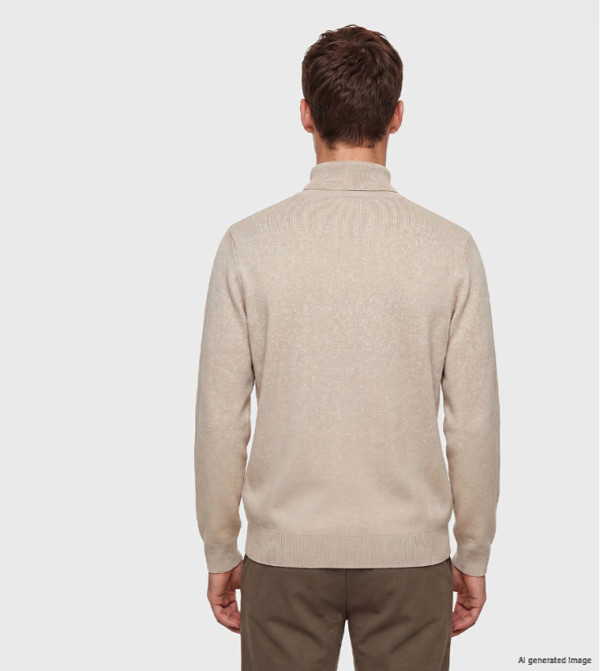 LC Waikiki  Sweaters & Cardigans - Beige Turtle neck Sweaters