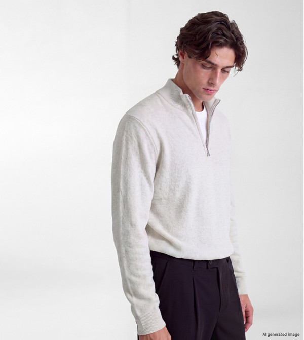 اٍل سي واي كيكي  سترات بياقة السلحفاة  - رمادي Turtle neck Sweaters