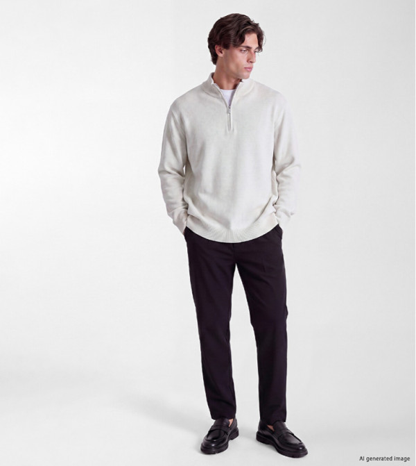 اٍل سي واي كيكي  سترات بياقة السلحفاة  - رمادي Turtle neck Sweaters