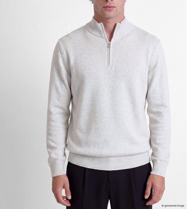 اٍل سي واي كيكي  سترات بياقة السلحفاة  - رمادي Turtle neck Sweaters
