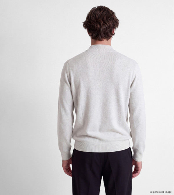 اٍل سي واي كيكي  سترات بياقة السلحفاة  - رمادي Turtle neck Sweaters