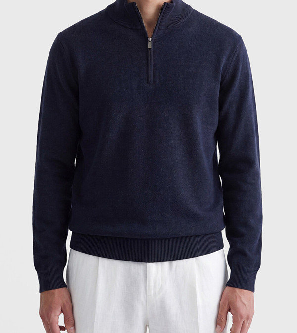 اٍل سي واي كيكي  سترات بياقة السلحفاة  - كحلي Turtle neck Sweaters